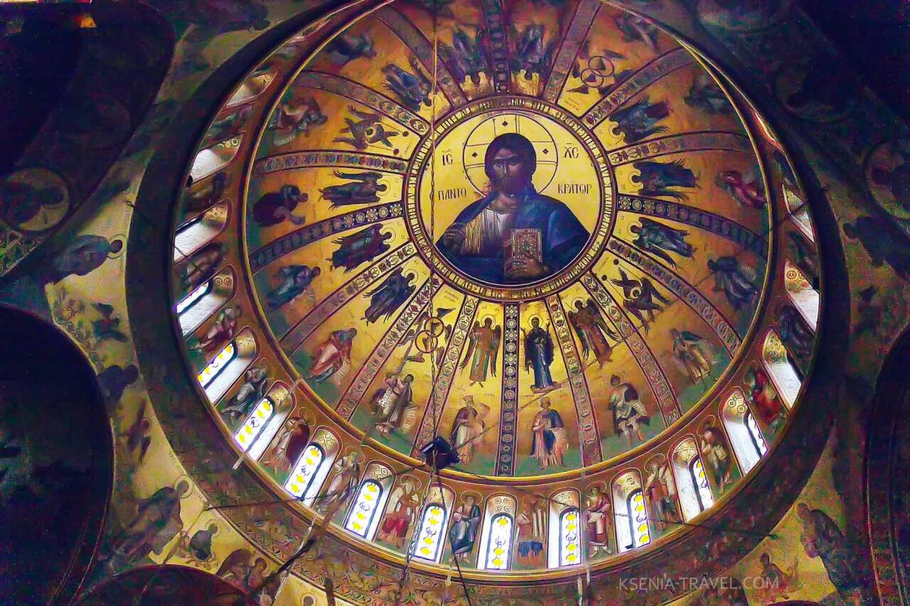 купол храма Святого Григория Палама изнутри, достопримечательности Салоников